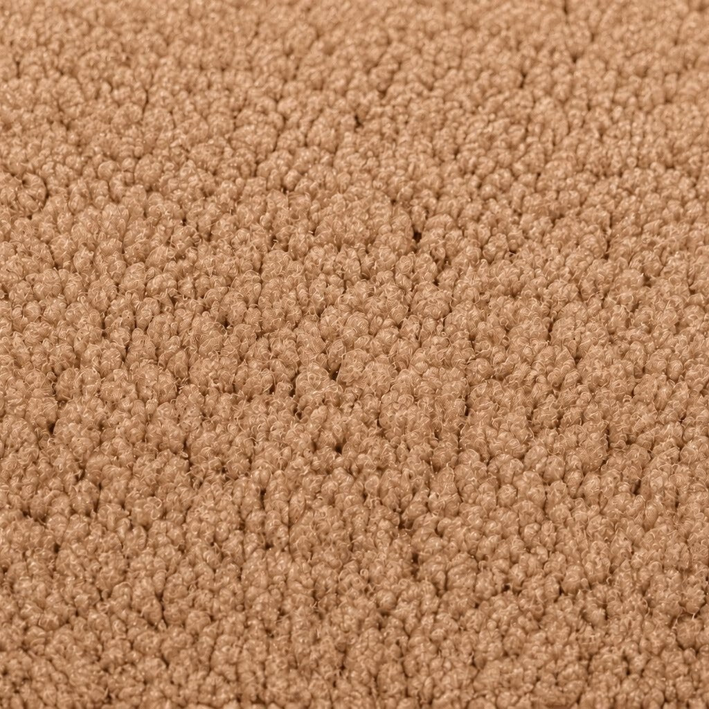 Gros plan de la maille bouclette Orbe Paris, coloris Camel