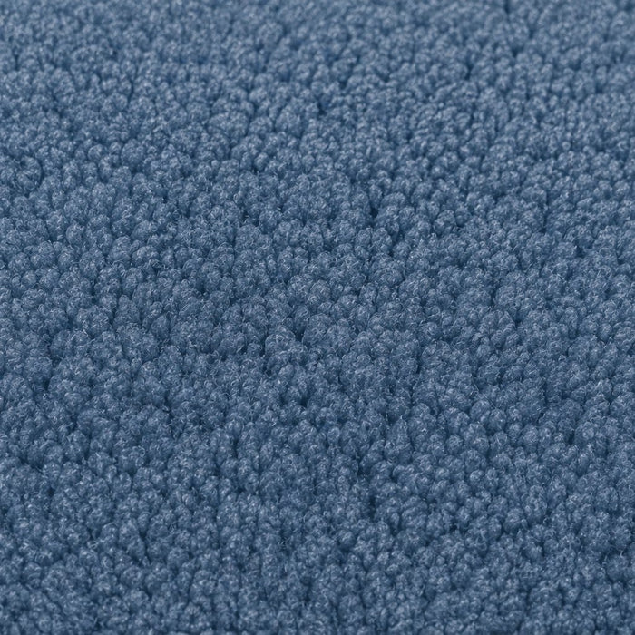 Gros plan de la maille bouclette Orbe Paris, coloris Bleu gris.
